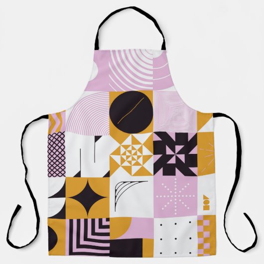 Scandinavian Geometric: Hand-getrokken kunstwerk. Schort (Voorkant)