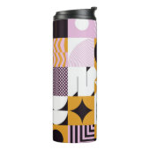 Scandinavian Geometric: Hand-getrokken kunstwerk. Thermosbeker (Gedraaid links)