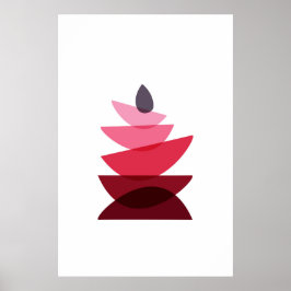 Scandinavian Geometric Rock Art Poster