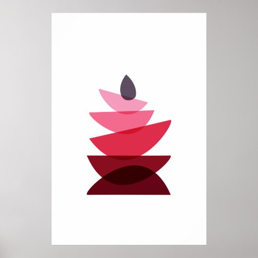 Scandinavian Geometric Rock Art Poster (Voorkant)