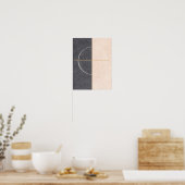Scandinavian Geometric Wall Art – Beige & Grey Poster (Keuken)