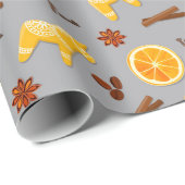 Scandinavian Gingerbread & Citrus Holiday Cadeaupapier (Rol Hoek)