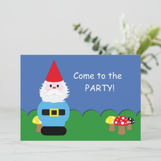 Scandinavian Gnome Party Kaart (Staand voorkant)