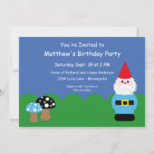 Scandinavian Gnome  Party Kaart (Achterkant)