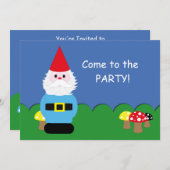 Scandinavian Gnome  Party Kaart (Voorkant / Achterkant)