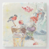 Scandinavian gnome stenen onderzetter (Voorkant)