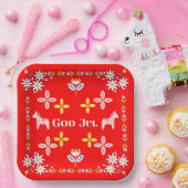 Scandinavian God jul kerstgerei Papieren Bordje (Feest)