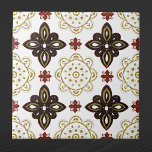 Scandinavian Graphic Nordic Gold Tegeltje<br><div class="desc">Het Noordse ontwerp in rood,  blauw,  en goud.</div>