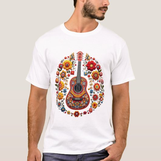 Scandinavian Guitar: Gitarist Art T-shirt (Voorkant)