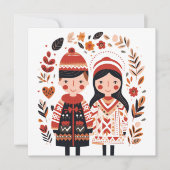 Scandinavian Heart Valentijns Feestdagenkaart (Voorkant)