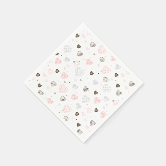 Scandinavian Hearts Pattern Servet (Hoek)