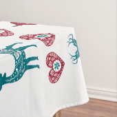Scandinavian Hearts Reindeer Baubles Merry Xmas Tafelkleed (Voorbeeld)
