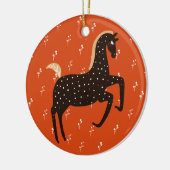 Scandinavian Horse Bird Holiday Keramisch Ornament (Links)