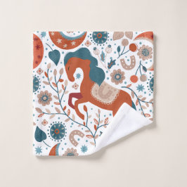 Scandinavian Horse Cute Bad Handdoek