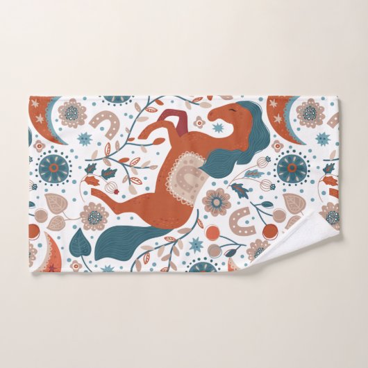 Scandinavian Horse Cute Bad Handdoek (Handdoek)