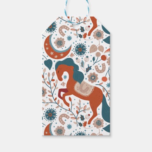 Scandinavian Horse Cute Cadeaulabel (Voorkant)