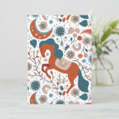 Scandinavian Horse Cute Feestdagenkaart (Staand voorkant)