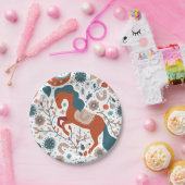 Scandinavian Horse Cute Papieren Bordje (Feest)