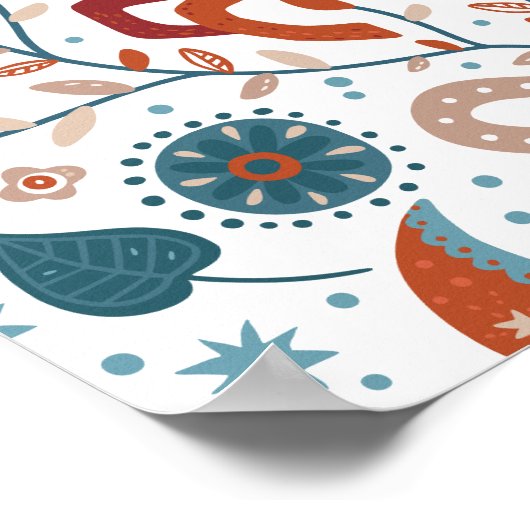 Scandinavian Horse Cute Poster (Hoek)