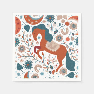 Scandinavian Horse Cute Servet