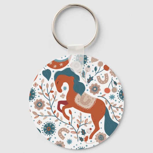 Scandinavian Horse Cute Sleutelhanger (Voorkant)