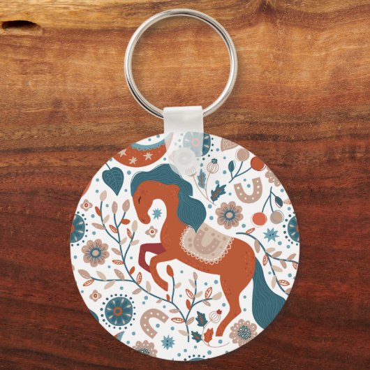 Scandinavian Horse Cute Sleutelhanger (Achterkant)