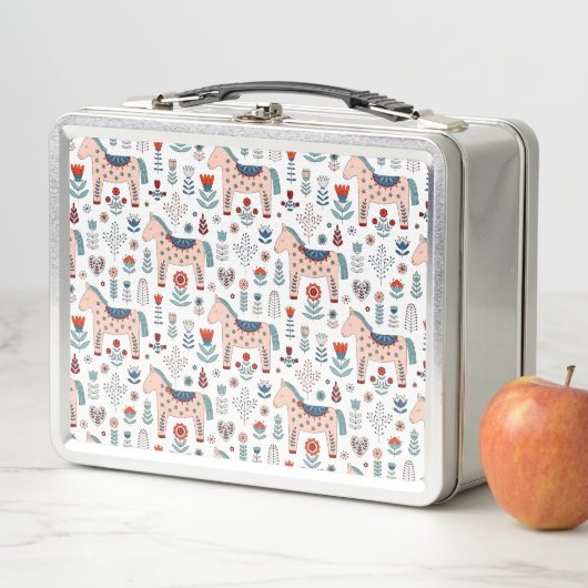 Scandinavian Horse Folk Art Pattern (In situ)