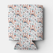 Scandinavian Horse Folk Art Pattern Blikjeskoeler (Achterkant)