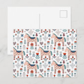 Scandinavian Horse Folk Art Pattern Feestdagenkaart (Voorkant / Achterkant)