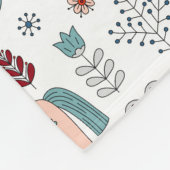 Scandinavian Horse Folk Art Pattern Fleece Deken (Hoek)