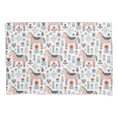 Scandinavian Horse Folk Art Pattern Kussensloop (Voorkant-Links)