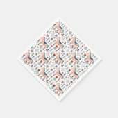 Scandinavian Horse Folk Art Pattern Servet (Hoek)