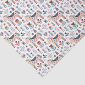 Scandinavian Horse Folk Art Pattern Tissuepapier (Detail)