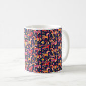 Scandinavian horses pattern seamless design. Decor Koffiemok (Voorkant rechts)