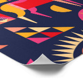 Scandinavian horses pattern seamless design. Decor Poster (Hoek)