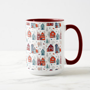 Scandinavian House Folk Art Pattern Mok