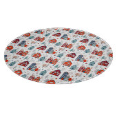 Scandinavian House Folk Art Pattern Snijplank (Hoek)