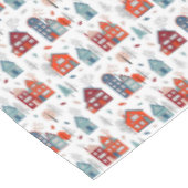 Scandinavian House Folk Art Pattern Tafelkleed (Gekanteld)