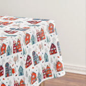 Scandinavian House Folk Art Pattern Tafelkleed (Voorbeeld)