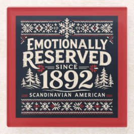 Scandinavian Humor - Emotionally Reserved Glazen Onderzetter