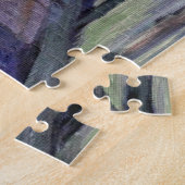 Scandinavian Idyllic Cold Winter Night Full Moon Legpuzzel (Zijkant)