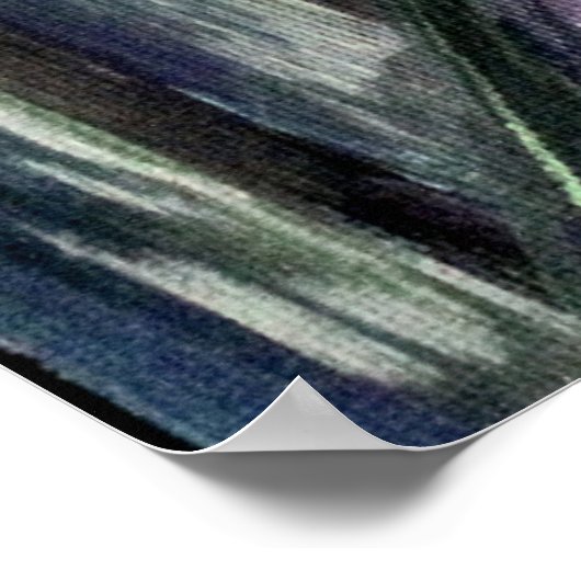 Scandinavian Idyllic Cold Winter Night Full Moon Poster (Hoek)