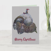 Scandinavian Julbocken Yule Goat After John Bauer Kaart (Voorkant)
