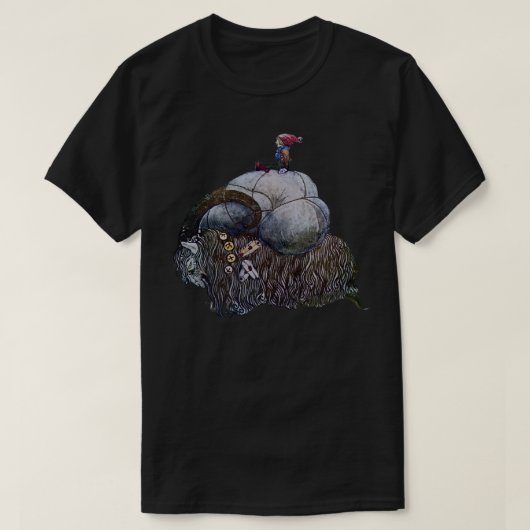 Scandinavian Julbocken Yule Goat After John Bauer T-shirt (Design voorkant)
