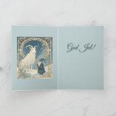 Scandinavian Jultomten With Julbocken Yule Goat Kaart (Binnen)