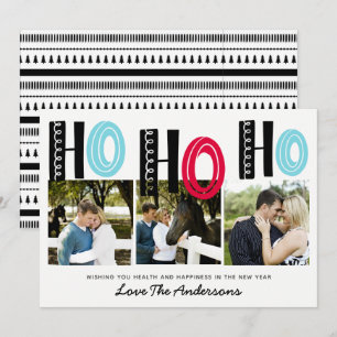 Scandinavian Lettering kerstfoto Collage Kaart