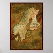 SCANDINAVIAN MAP Art Poster II (Voorkant)