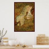 SCANDINAVIAN MAP Art Poster II (Keuken)