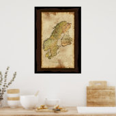 SCANDINAVIAN MAP Art Poster III (Keuken)
