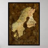 SCANDINAVIAN MAP Art Poster III (Voorkant)